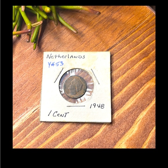 1948 Netherlands 1 cent Coin Y#53 Copper. - Picture 1 of 2